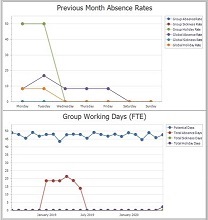 Display dashboard-style statistics on key HR metrics