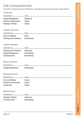 People Inc. Job Competencies